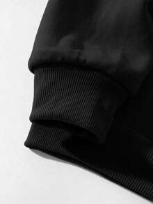 Manfinity Hypemode Sudadera De Cuello Redondo Con Impresión De Gato Suelta Para Hombres - Negro - Ver 3