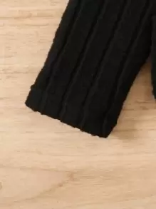 SHEIN Genkimix Kids Cô Gái Trẻ In kẻ sọc Thắt lưng Áo vest & Áo thun & quần - Nhiều màu - Xem 3