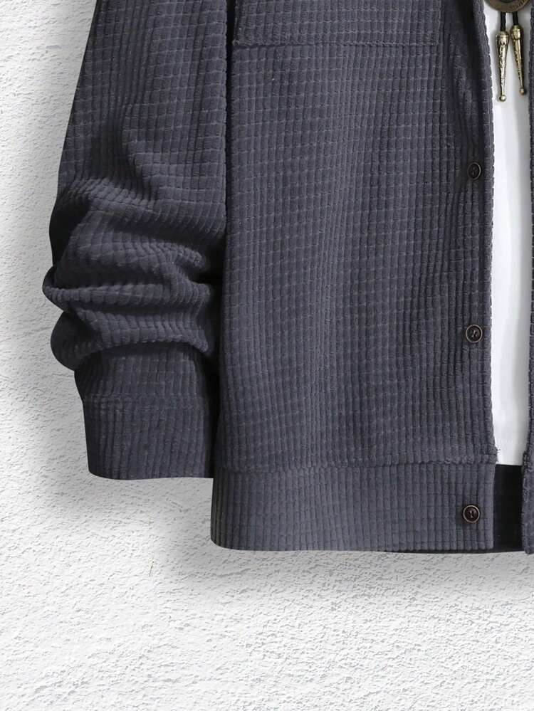 Men's Patch Flip Pocket Shacket , Corduroy