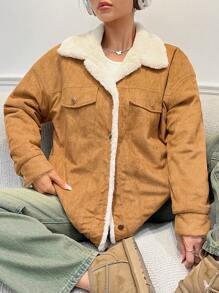 Muchica 拼色口袋細節夾克 - 棕色 - 查看 1