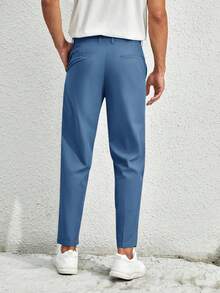 Manfinity NiteLyfe Nam Túi nghiêng Chất rắn Quần tây - Màu xanh lam - Xem 2