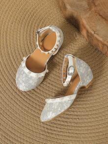 Kids High Heel Sandals - Apricot - View 1