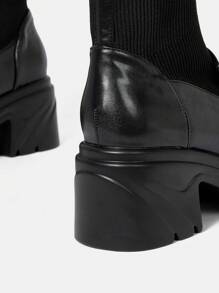 SheIn MOD Của phụ nữ Giày ống thời trang - màu đen - Xem 6