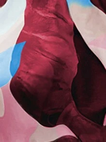 SHEIN Franclia Leaf Print Random Cut Plus Size Shirt - Multicolor - View 7