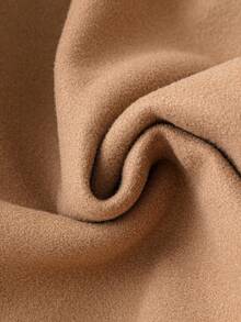 SHEIN Clasi Hơn Tương phản ràng buộc Cổ áo Áo khoác - Màu be - Xem 4