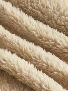 SHEIN MOD 女式拉鍊前毛絨夾克 - 白色 - 查看 4