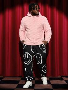 GENTILAND Nam Plus Chất rắn áo có mũ Teddy Áo nỉ - Hồng - Xem 4