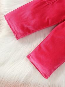 Baby Girl Zip Up Hooded Jacket & Flap Pocket Pants - Hot Pink - View 8