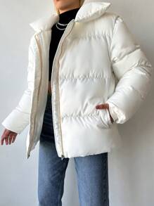 EURMUSE Damen Baumwollmantel Jacke