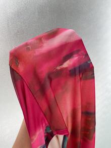 SHEIN Clasi Nhuộm buộc Xù Áo ba lỗ - Màu Hồng Tươi - Xem 3