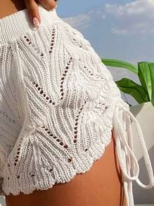 Swim Vcay 雙肩帶背心上衣,搭配短褲 - 白色 - 查看 3