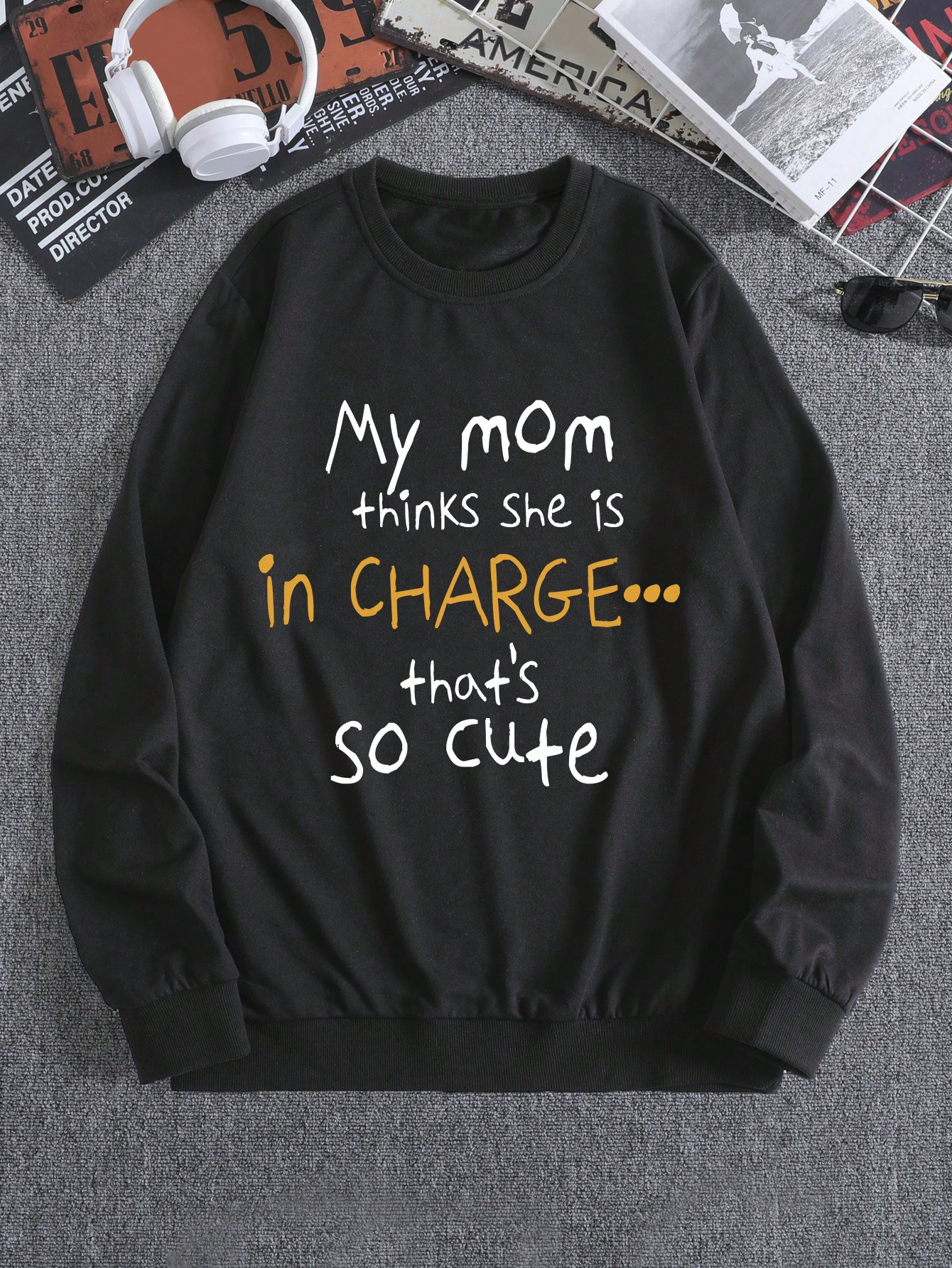 Men Slogan Graphic Sweatshirt