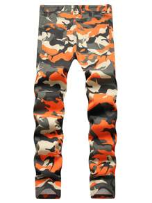 Tween Boy Camo Print Jeans - Multicolor - View 2