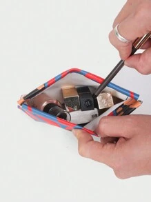 Magdalena Parfieniuk Artist Vacation Tiger Pattern Shrapnel Closure Storage Bag - Multicolor - View 2