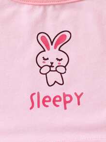Young Girl 3pcs Letter & Cartoon Graphic Underwear Cami Top - Multicolor - View 4
