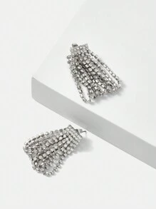 MOTF PREMIUM Pendientes 18k dorado con diamante de imitación - Plateado - Ver 4