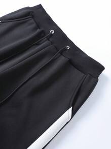 Manfinity Sport Corelite Men's Solid Color Drawstring Sports Suit, Athletic Suit, Tracksuit Workout Set Gym Set Workout Set - Multicolor - View 4