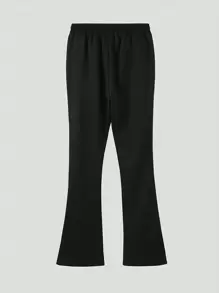 Manfinity EMRG 男士加大號字母印花束腰運動褲 - 黑色 - 查看 2