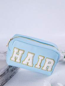 Bộ 4 túi đựng mỹ phẩm thêu chữ, túi đựng đồ dùng vệ sinh cá nhân dung tích lớn dùng hàng ngày. - Nhiều màu - Xem 7