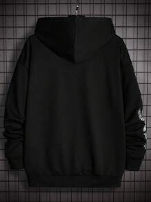 Manfinity VCAY Loose Fit Men's Dragon & Slogan Graphic Drop Shoulder Hoodie