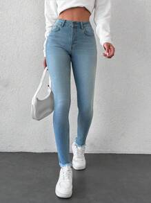 EURMUSE Women's Slim Fit Jeans - Blue - View 4