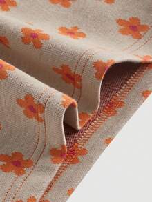 SHEIN MOD Vải in hoa Cổ Polo Crop Tank Top - Nhiều màu - Xem 3