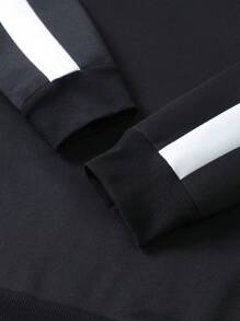 Manfinity Sport Corelite Men's Solid Color Drawstring Sports Suit, Athletic Suit, Tracksuit Workout Set Gym Set Workout Set - Multicolor - View 6