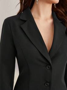 BizChic 西裝領流蘇下擺西裝洋裝