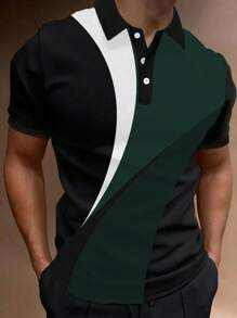 Manfinity Homme Men Color Block Polo Shirt - Multicolor - View 1