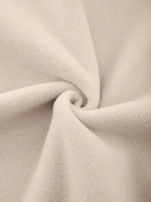 SHEIN Unity 卡通圖案加絨內裏運動衫 - 杏色 - 查看 4