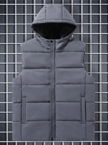 Manfinity Homme Erkek Büyük Beden Kışlık Mont - Koyu gri - Görünüm 1