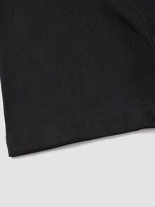 ROMWE MEN Street Life Men Figure & Slogan Graphic Tee - Black - View 3