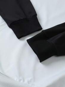 Manfinity Sport Corelite Men's Contrast Color Letter Print Athletic Tracksuit Workout Set Gym Set Workout Set - Multicolor - View 5