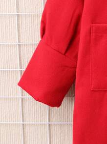 SHEIN Adolescent Fille Duffel-coat Avec Poches Sans Pull