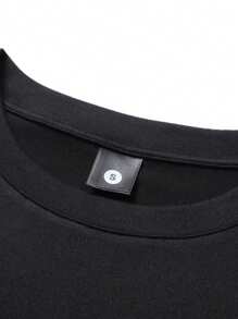 Männer T-Shirt mit Buchstaben Grafik, Farbblock, - Kaffeebraun - Übersicht 5