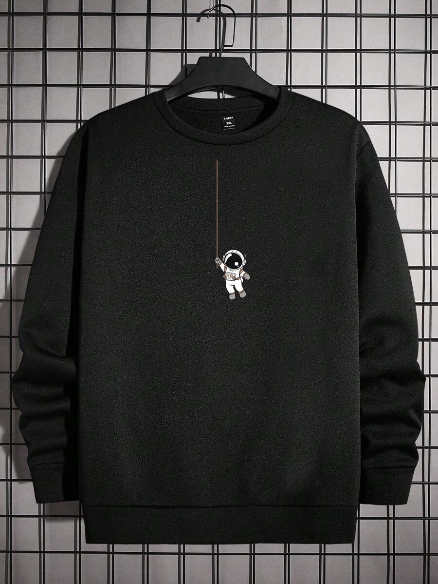 Manfinity RebelGame Nam Plus In Phi hành gia Áo nỉ - màu đen - Xem 1