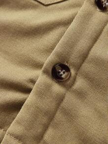 Cozy Pixies Bebé niño Abrigo con diseño de parche con doble bolsillo cuello de borreguito