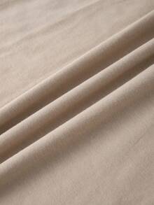 SHEIN EZwear Butterfly & Letter Graphic Tee - Khaki - View 4