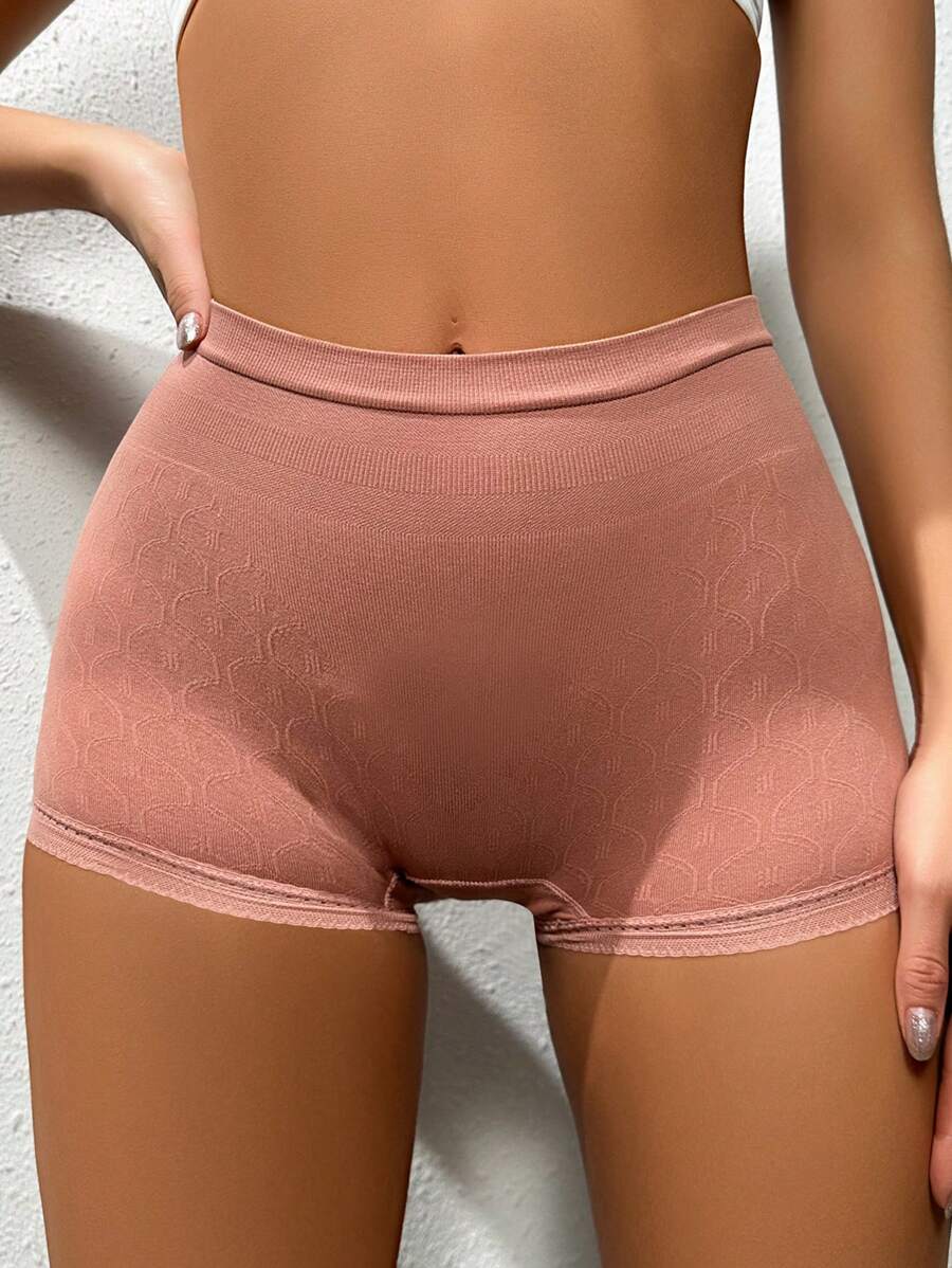 Seamless Women's Boxer Shorts - Coral Orange - View 1