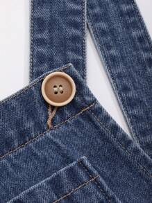 Dazy Star Slant Pocket Denim Overall Dress Without Tee,Back To School Clothes
