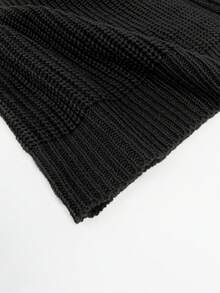 1件女士纯色休闲长袖灯笼袖针织开衫，秋冬季长袖上衣