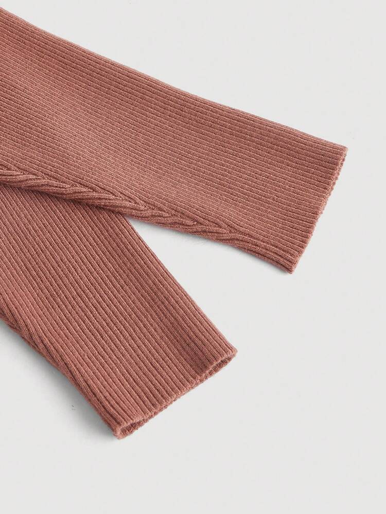 Solid Tie Back Puff Sleeve Sweater