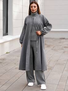 EURMUSE Lana De Mujer - Gris Oscuro - Ver 3