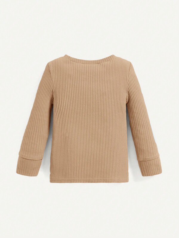 Cozy Cub Baby Boy Ribbed Knit PJ Set SHEIN USA