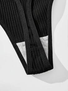 SHEIN 7 gói quần đùi đơn giản gợi cảm - màu đen - Xem 5