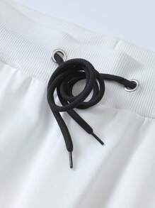 Manfinity Sport Corelite Men's Contrast Color Letter Print Athletic Tracksuit Workout Set Gym Set Workout Set - Multicolor - View 7