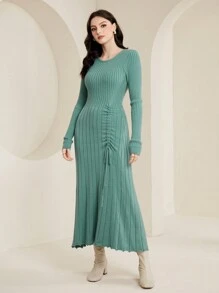 Modelyn 女士毛衣連身裙 - 綠色 - 查看 6