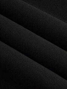 Manfinity LEGND Jaqueta Solta Masculina De Botão Duplo Com Gráfico De Letras Em Duas Cores (sem Camiseta Por Dentro) - Preto e Branco - Ver 5