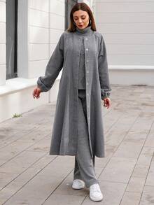 EURMUSE Lana De Mujer - Gris Oscuro - Ver 5