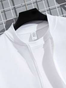 Manfinity Dauomo Men Long Sleeve Zip Up Jacket Without Tee, For Fall Winter